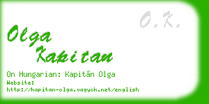 olga kapitan business card
